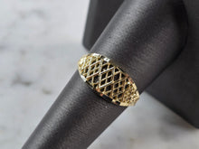 Load image into Gallery viewer, Womens 10K Yellow Gold Modernist Filigree Ring 1.2g E856