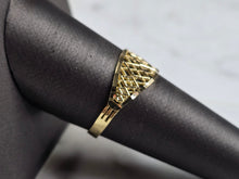 Load image into Gallery viewer, Womens 10K Yellow Gold Modernist Filigree Ring 1.2g E856