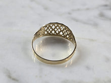 Load image into Gallery viewer, Womens 10K Yellow Gold Modernist Filigree Ring 1.2g E856