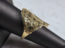 Load image into Gallery viewer, Womens 10K Yellow Gold Modernist Filigree Ring 2.7g E857