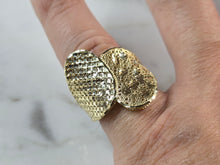 Load image into Gallery viewer, Womens 10K Yellow Gold Modernist Filigree Ring 2.7g E857