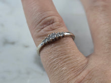 Load image into Gallery viewer, Womens Vintage Estate 10K White Gold Diamond Ring 2.0g E862