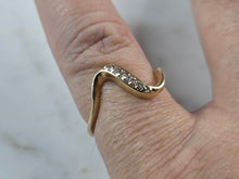Load image into Gallery viewer, Womens Vintage 14K Yellow Gold Diamond Modernist Stylecrest Ring 1.8g E867
