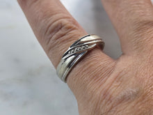 Load image into Gallery viewer, Mens Vintage Estate 10k White Gold Diamond Ring 4.2g E872