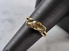 Load image into Gallery viewer, Womens Vintage Estate 14K Yellow Gold Diamond Na Hoku Flip Flop Ring 2.8g E873