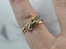 Load image into Gallery viewer, Womens Vintage Estate 14K Yellow Gold Diamond Na Hoku Flip Flop Ring 2.8g E873