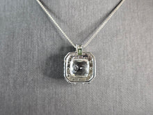 Load image into Gallery viewer, Womens Vintage Estate Sterling Silver CZ Peridot Pendant Necklace 9.0g E875