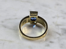 Load image into Gallery viewer, Womens Sterling Silver Gold Tone Blue Opal Tanzanite Ring 5.6g E878
