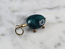 Load image into Gallery viewer, Womens Vintage Estate Asian Cloisonne Enamel Turtle Charm Pendant, 2.3g E883