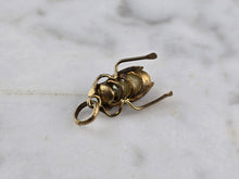 Load image into Gallery viewer, Womens Vintage Estate Cloisonne Enamel Scarab Beetle Charm Pendant, 0.9g E883