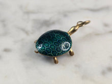 Load image into Gallery viewer, Womens Vintage Estate Asian Cloisonne Enamel Turtle Charm Pendant, 2.3g E883