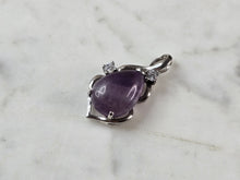 Load image into Gallery viewer, Womens Estate Sterling Silver Modernist Amethyst Pendant 3.4g E888