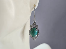 Load image into Gallery viewer, Womens Vintage Estate Sterling Silver Turquoise Earrings 4.5g E892
