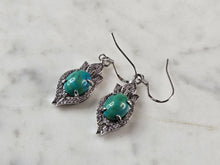 Load image into Gallery viewer, Womens Vintage Estate Sterling Silver Turquoise Earrings 4.5g E892