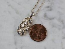 Load image into Gallery viewer, Womens Vintage Estate Sterling Silver Nugget Pendant Necklace 6.1g #E895