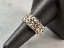 Load image into Gallery viewer, Mens Vintage Estate Sterling Silver Nugget Style Ring 10.1g E899