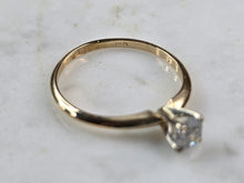 Load image into Gallery viewer, Womens Vintage Estate 14k Gold Diamond Engagement Ring 1.9g E904