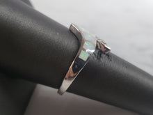 Load image into Gallery viewer, Womens Sterling Silver Modernist Greek Key Opal Ring 3.4g E922