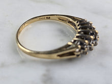 Load image into Gallery viewer, Womens Vintage Estate 14K Yellow Gold Diamond Cluster Ring 3.3g  #E942