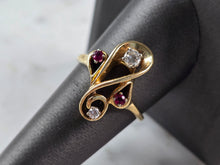 Load image into Gallery viewer, Womens Vintage Estate 14k Yellow Gold Amethyst &amp; Diamond Ring 4.6g #E949