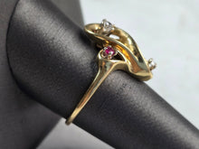 Load image into Gallery viewer, Womens Vintage Estate 14k Yellow Gold Amethyst &amp; Diamond Ring 4.6g #E949