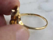 Load image into Gallery viewer, Womens Vintage Estate 14k Yellow Gold Amethyst &amp; Diamond Ring 4.6g #E949