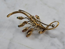 Load image into Gallery viewer, Womens Vintage Estate 14K Yellow Gold Flower Brooch 9.7g E957