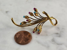 Load image into Gallery viewer, Womens Vintage Estate 14K Yellow Gold Flower Brooch 9.7g E957