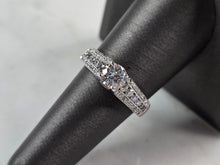 Load image into Gallery viewer, Exquisite Womens 14K White Gold Diamond Engagement Ring 4.9g E975