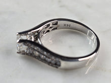 Load image into Gallery viewer, Exquisite Womens 14K White Gold Diamond Engagement Ring 4.9g E975
