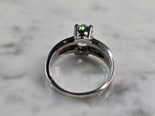 Load image into Gallery viewer, Womens Vintage Estate 10k White Gold Mystic Topaz &amp; Diamond Ring 4.2g #E977