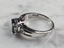 Load image into Gallery viewer, Womens Vintage Estate 10k White Gold Mystic Topaz &amp; Diamond Ring 4.2g #E977