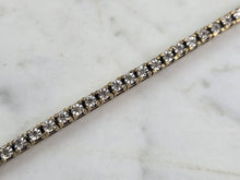 Load image into Gallery viewer, Womens Vintage Estate 10k Gold Diamond Tennis Bracelet 11.6g E980