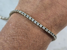 Load image into Gallery viewer, Womens Vintage Estate 10k Gold Diamond Tennis Bracelet 11.6g E980