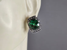 Load image into Gallery viewer, Pr of Womens 14K White Gold Stick Earrings 8.8g E984