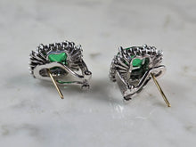 Load image into Gallery viewer, Pr of Womens 14K White Gold Stick Earrings 8.8g E984