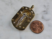 Load image into Gallery viewer, Beautiful 14K Yellow &amp; White Gold Religious Cross Jesus Pendant, 6.6g E993