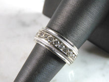 Load image into Gallery viewer, Womens Vintage Estate 14k White Gold Diamond Modernist Ring 6.8g E1007
