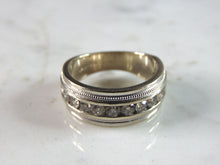 Load image into Gallery viewer, Womens Vintage Estate 14k White Gold Diamond Modernist Ring 6.8g E1007