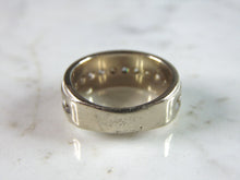 Load image into Gallery viewer, Womens Vintage Estate 14k White Gold Diamond Modernist Ring 6.8g E1007