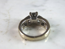 Load image into Gallery viewer, Womens Vintage Estate 14k White Gold Diamond Engagement Ring 7.2g E1009