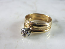Load image into Gallery viewer, Womens Vintage Estate 14k Yellow Gold Diamond Engagement Ring 3.6g E1013