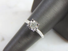 Load image into Gallery viewer, Womens Vintage Estate 10K White Gold Diamond Ring 2.7g E1018