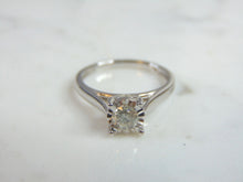 Load image into Gallery viewer, Womens Vintage Estate 10K White Gold Diamond Ring 2.7g E1018