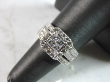 Load image into Gallery viewer, Womens Vintage Estate 14K White Gold Diamond Wedding Ring Set 8.2g E1048