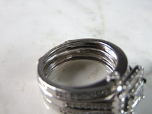 Load image into Gallery viewer, Womens Vintage Estate 14K White Gold Diamond Wedding Ring Set 8.2g E1048