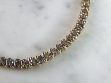 Load image into Gallery viewer, Womens Vintage Estate 14K Yellow Gold Diamond Tennis Bracelet 9.5g E1057