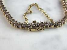 Load image into Gallery viewer, Womens Vintage Estate 14K Yellow Gold Diamond Tennis Bracelet 9.5g E1057