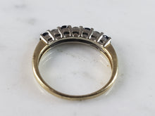 Load image into Gallery viewer, Womens Vintage Estate 14K Gold Diamond Sapphire Ring 2.5g E1061