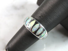 Load image into Gallery viewer, Womens Vintage Estate Sterling Silver Modernist Opal Ring 5.1g E1065